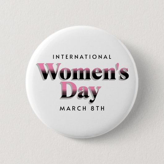 Internationale Vrouwendag | 8 maart Button (Voorkant)