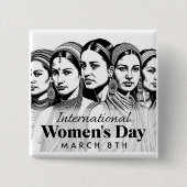 Internationale Vrouwendag | 8 maart Button (Voorkant)