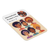 Internationale Vrouwendag 8 maart Flexibel Magneet (Rechterzijde)