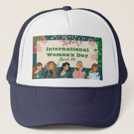 Internationale Vrouwendag 8 maart Floral Trucker Pet