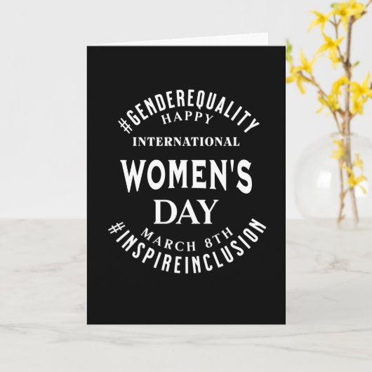 Internationale Vrouwendag | 8 maart Gelijkheid Kaart (Gele Bloem)