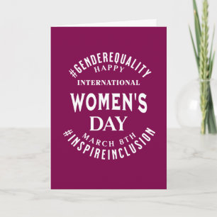 Internationale Vrouwendag   8 maart Gelijkheid Kaart