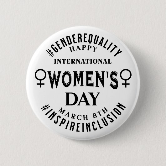Internationale Vrouwendag | 8 maart Gelijkheid Ronde Button 5,7 Cm (Voorkant)