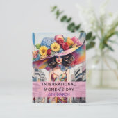 Internationale Vrouwendag - 8 Maart Hart Briefkaart (Staand voorkant)