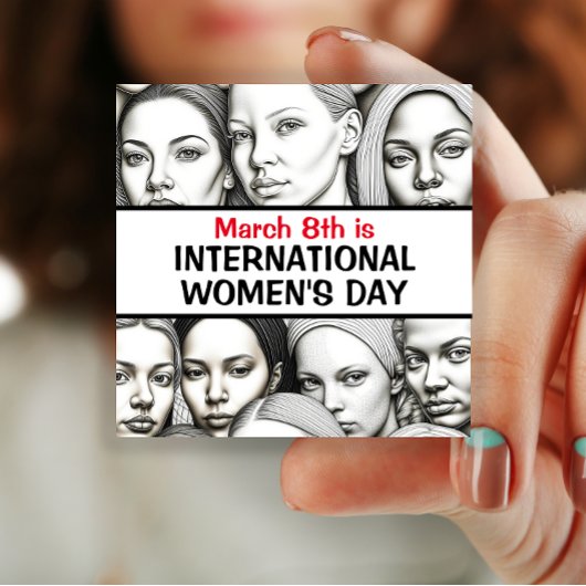 Internationale Vrouwendag - 8 maart #IWD2024 Vierkante Button 5,1 Cm