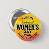 Internationale Vrouwendag 8 maart IWD Ronde Button 5,7 Cm (Voorkant /achterkant)