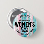 Internationale Vrouwendag 8 maart IWD Ronde Button 5,7 Cm (Voorkant /achterkant)