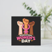 Internationale Vrouwendag 8 maart Kaart (Staand voorkant)