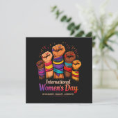 Internationale Vrouwendag 8 maart Kaart (Staand voorkant)