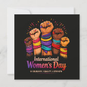 Internationale Vrouwendag 8 maart Kaart (Achterkant)