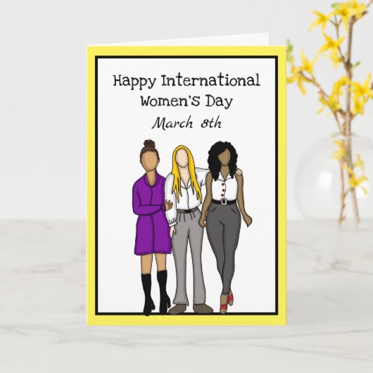 Internationale Vrouwendag 8 maart Kaart (Gele Bloem)