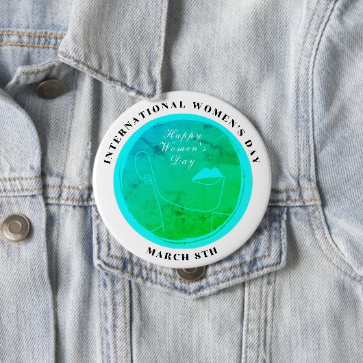 Internationale Vrouwendag 8 maart Kleurrijk Ronde Button 4,0 Cm (In situ)