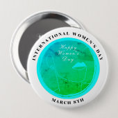 Internationale Vrouwendag 8 maart Kleurrijk Ronde Button 4,0 Cm (Voorkant /achterkant)