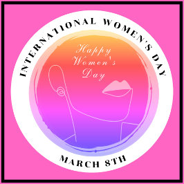 Internationale Vrouwendag 8 maart Kleurrijk Ronde Button 4,0 Cm