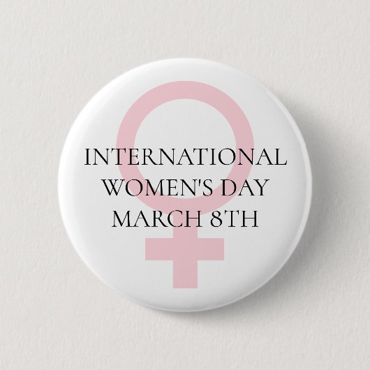 Internationale Vrouwendag - 8 maart Ronde Button 5,7 Cm (Voorkant)