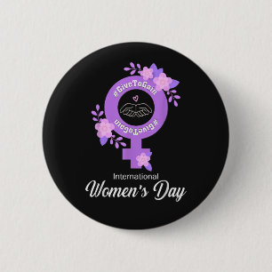 Internationale Vrouwendag 8 maart Ronde Button 5,7 Cm