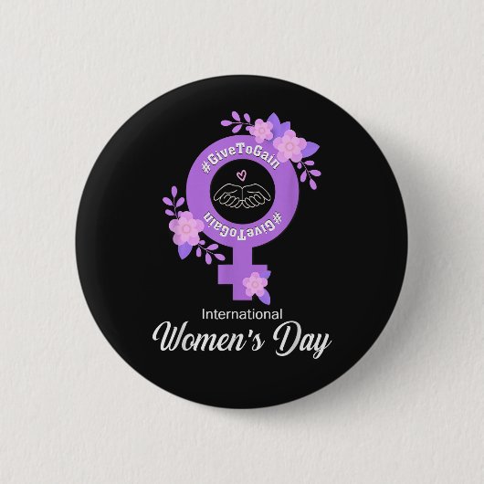 Internationale Vrouwendag 8 maart Ronde Button 5,7 Cm (Voorkant)