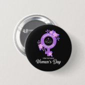 Internationale Vrouwendag 8 maart Ronde Button 5,7 Cm (Voorkant /achterkant)