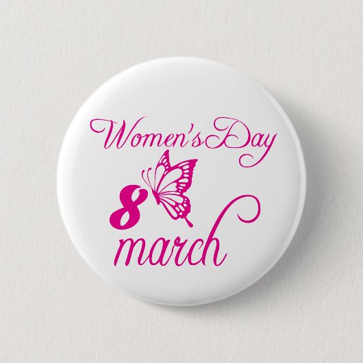Internationale Vrouwendag, 8 maart Ronde Button 5,7 Cm (Voorkant)