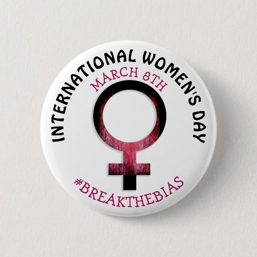 Internationale Vrouwendag | 8 maart Ronde Button 5,7 Cm (Voorkant)