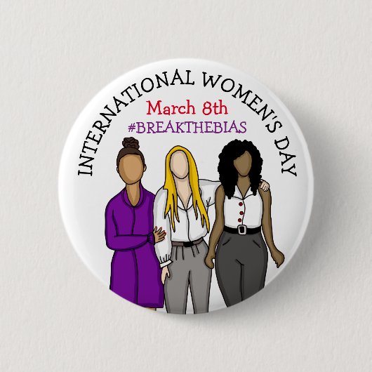 Internationale Vrouwendag | 8 maart Ronde Button 5,7 Cm (Voorkant)