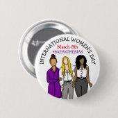 Internationale Vrouwendag | 8 maart Ronde Button 5,7 Cm (Voorkant /achterkant)