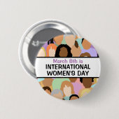 Internationale Vrouwendag - 8 maart Ronde Button 5,7 Cm (Voorkant /achterkant)