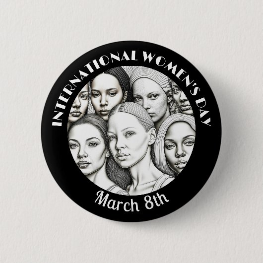 Internationale Vrouwendag 8 maart Ronde Button 5,7 Cm (Voorkant)