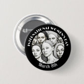 Internationale Vrouwendag 8 maart Ronde Button 5,7 Cm (Voorkant /achterkant)