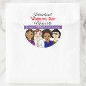 Internationale Vrouwendag 8 maart Ronde Sticker (Tas)