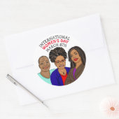 Internationale Vrouwendag - 8 maart Ronde Sticker (Envelop)