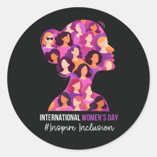 Internationale Vrouwendag 8 maart Ronde Sticker