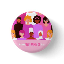 Internationale vrouwendag 8 maart roze knop