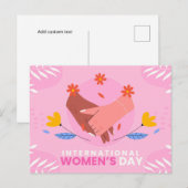 Internationale Vrouwendag 8 maart roze schattig Briefkaart (Voorkant / Achterkant)