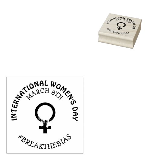 Internationale Vrouwendag | 8 maart Rubberstempel (Gestempeld)
