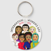 Internationale Vrouwendag 8 maart Sleutelhanger (Voorkant)