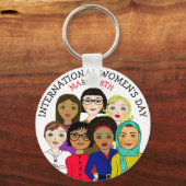 Internationale Vrouwendag 8 maart Sleutelhanger (Voorkant)