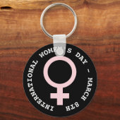 Internationale Vrouwendag - 8 maart Sleutelhanger (Voorkant)