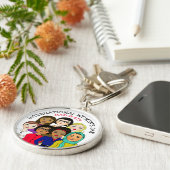 Internationale Vrouwendag 8 maart Sleutelhanger (Zijkant)