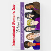 Internationale Vrouwendag 8 maart Spandoek (Verticaal)