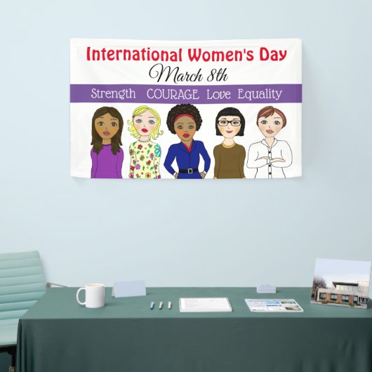 Internationale Vrouwendag 8 maart Spandoek (Beurs)