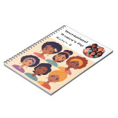 Internationale Vrouwendag 8 maart Spiral Bound Notitieboek (Linkerzijde)