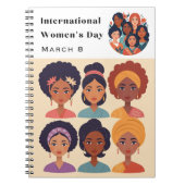 Internationale Vrouwendag 8 maart Spiral Bound Notitieboek (Voorkant)