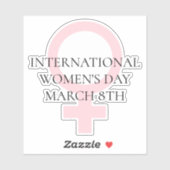 Internationale Vrouwendag - 8 maart Sticker (Vel)