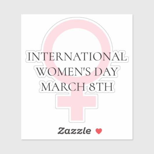 Internationale Vrouwendag - 8 maart Sticker (Vel)
