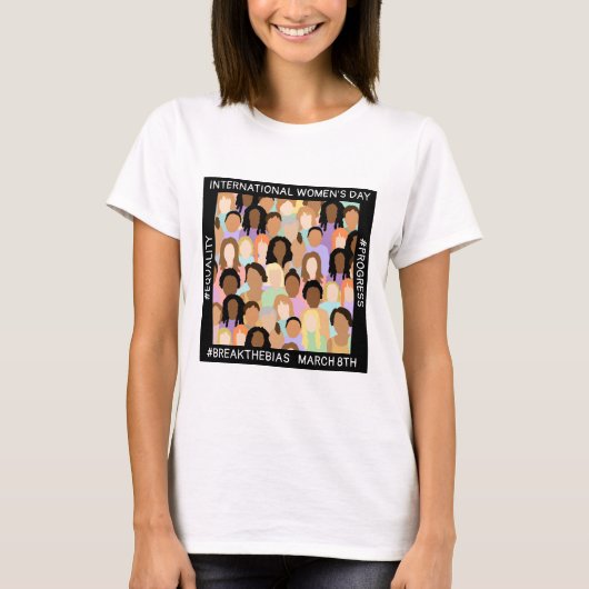 Internationale Vrouwendag - 8 maart T-shirt (Voorkant)