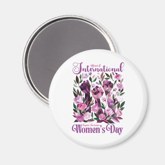 Internationale Vrouwendag 8 maart Tapijt Magneet (Voorkant / Achterkant)