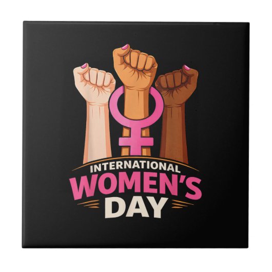 Internationale Vrouwendag 8 maart Tegeltje (Voorkant)