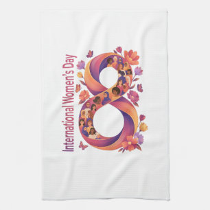 Internationale Vrouwendag 8 maart Theedoek
