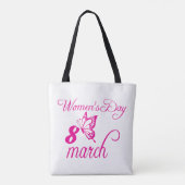 Internationale Vrouwendag, 8 maart Tote Bag (Achterkant)